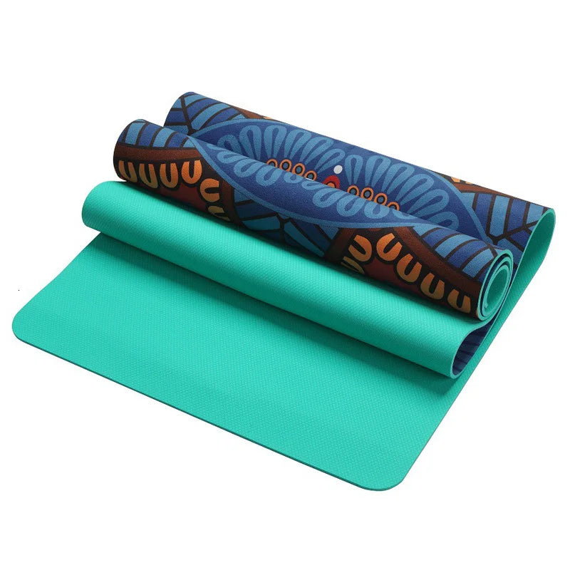 Professional Yoga Mat Pad Non-Slip Slimming Exercise Fitness Gymnastics Body Building Esterilla Pilates 6 MM Lotus Pattern L2127