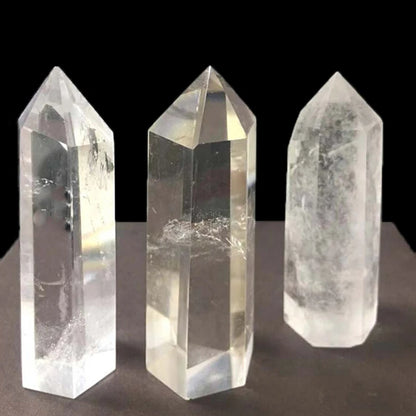 1Pc Clear Quartz Crystal Point Natural Wand Specimen Reiki Healing Stone