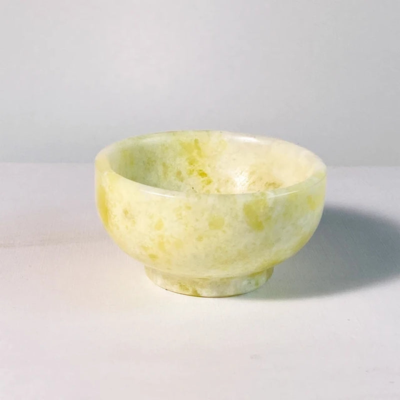 1PC Natural Crystal Jade Bowl,Crystal Cup,Cauliflower Jade Bowl,Natural Crystal Quartz Cup Degaussing Bowl Reiki Healing Home De