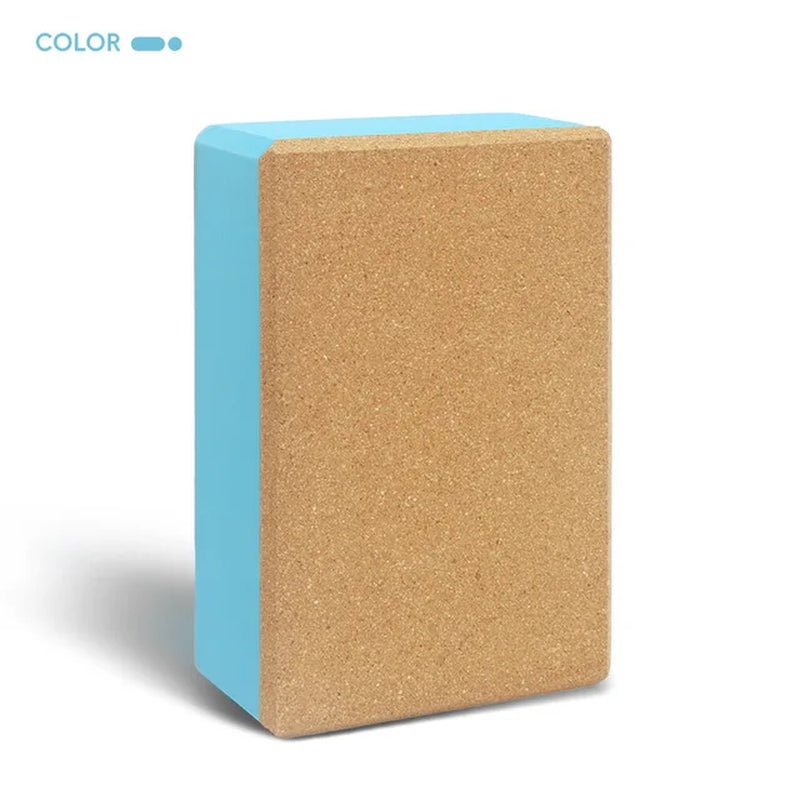 Yoga Brick EVA and Cork Synthetic Strench Exercise Yoga Block Home Use Gym Fitness Pilates Yoga Assistive Equipment for Dancing