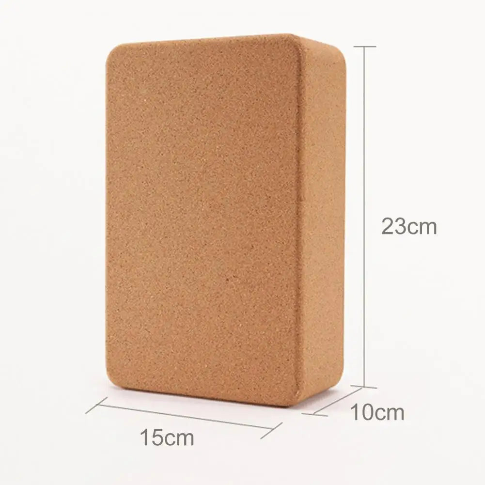 Non-Slip Yoga Block Eco-Friendly High Density Cork Yoga Block for Natural Stretching Workout Fitness Equipment Non-Slip for Yoga