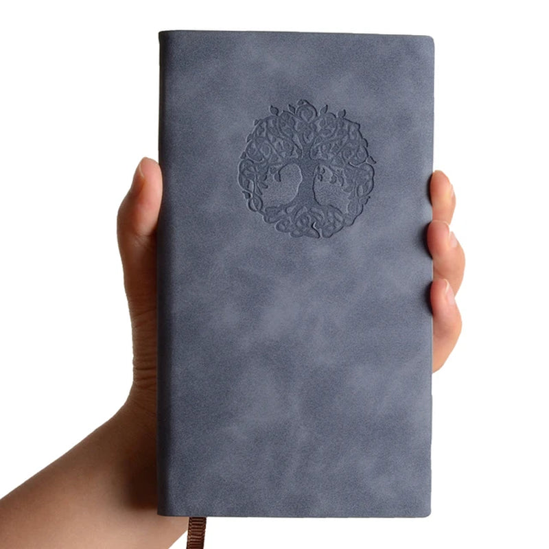 Tree of Life Moon Phrase Handmade Leather Lined Journal Notebook Norse Mythology Spiritual Symbol Connecting the Nine Worlds