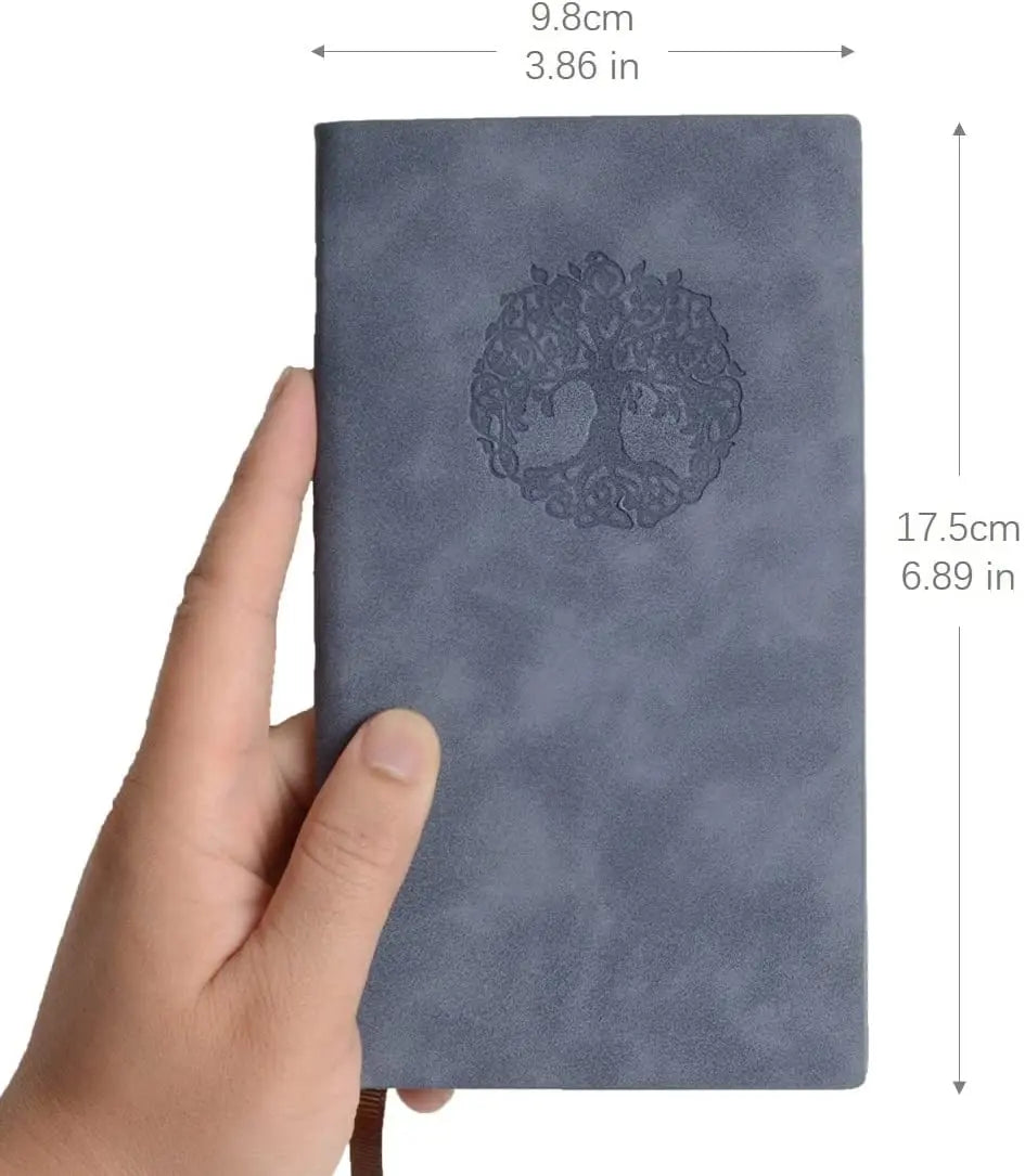 Tree of Life Moon Phrase Handmade Leather Lined Journal Notebook Norse Mythology Spiritual Symbol Connecting the Nine Worlds