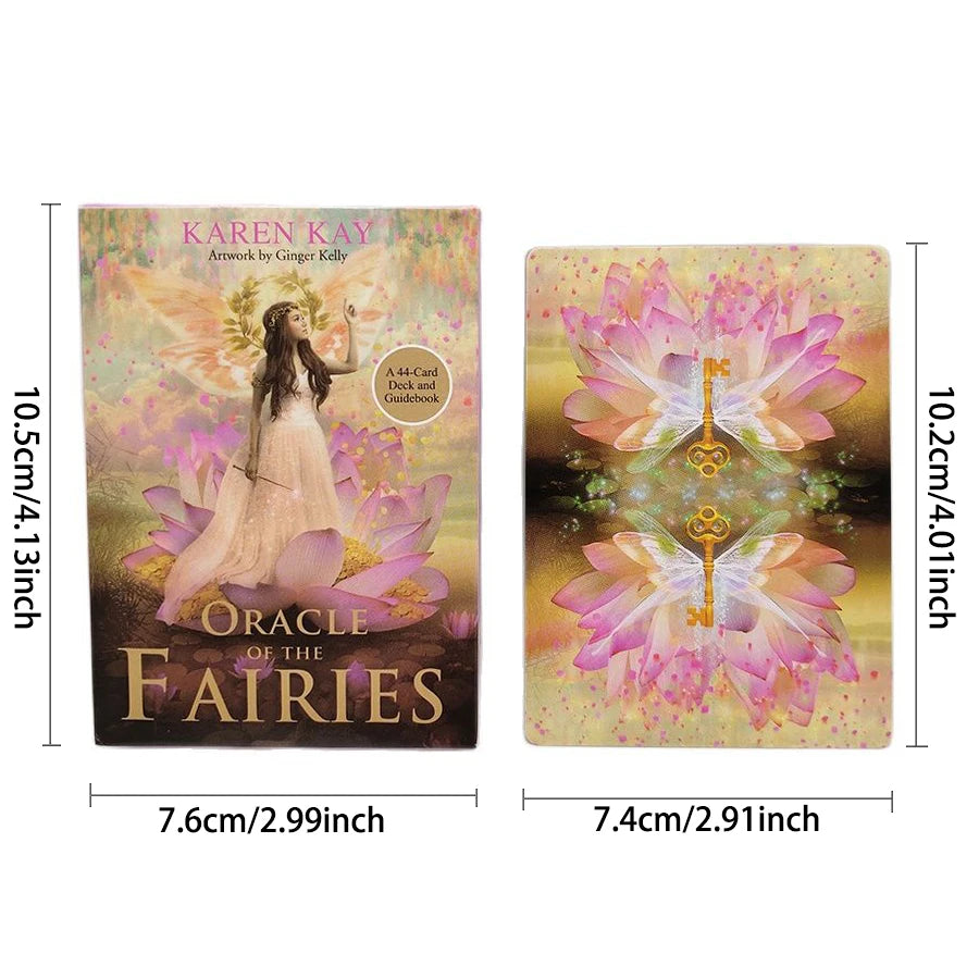 Newest Fairies Oracle Cards 44 Cards Fate Divination Tarot Card Table Game with Online Guidebook for Adult Children Game Gift